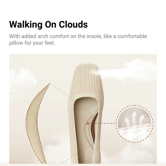 Vivaia Melody Square-Toe Chunky Heels Beige size 36.5 - Picture 6 of 8